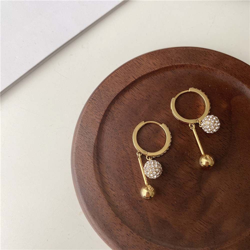 Bông tai hình tròn bằng hợp kim nhiều màu phong cách Hàn Quốc thời trang cho nữ