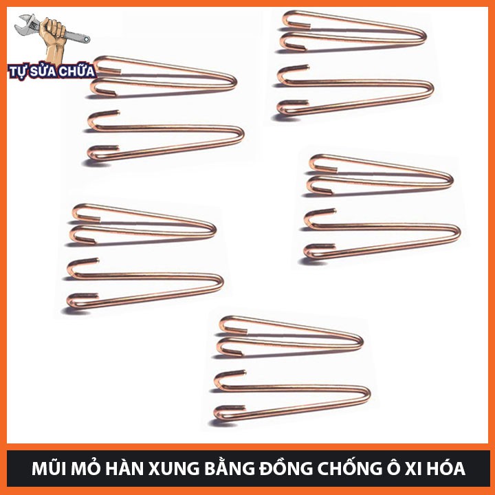 Combo 50 mũi mỏ hàn xung chuyên dụng bằng đồng, dẫn nhiệt nhanh có khả năng chống ô xi hóa cao, HÀNG LOẠI XỊN