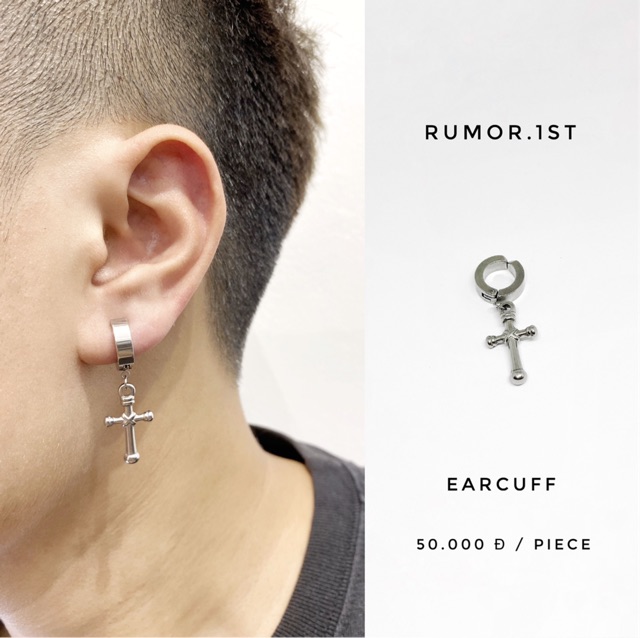 Khuyên kẹp hình thánh giá rope