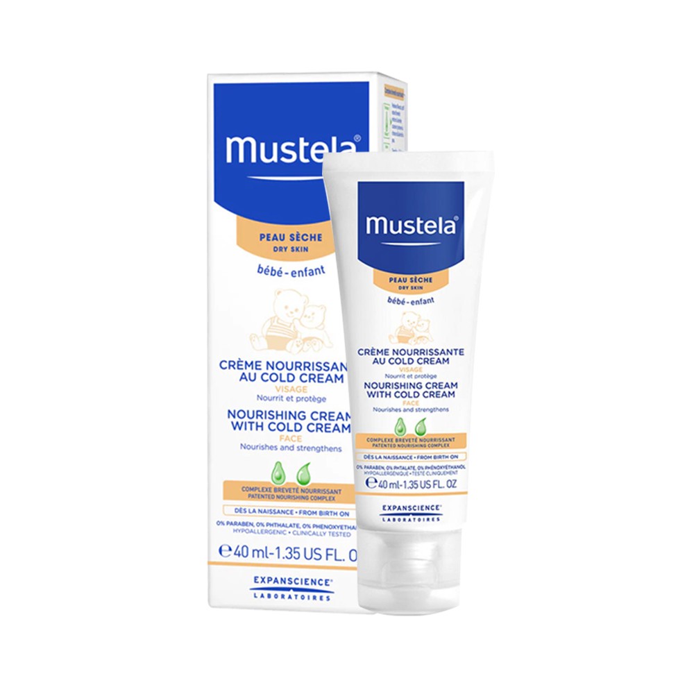 Kem Dưỡng Da Mặt Cho Trẻ Sơ Sinh &amp; Em Bé Da Khô Mustela 40ml