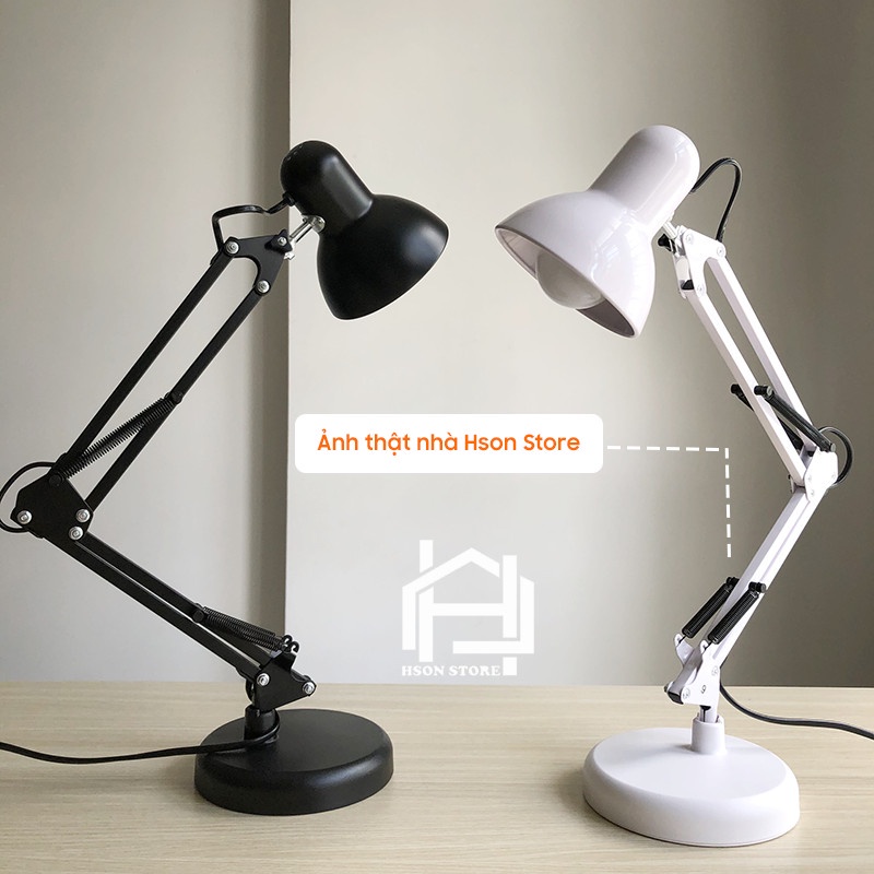 Đèn bàn học CAO CẤP, đèn kẹp gấp Pixar xoay 360 độ có chân kẹp và đế tròn siêu bền và chắc chắn
