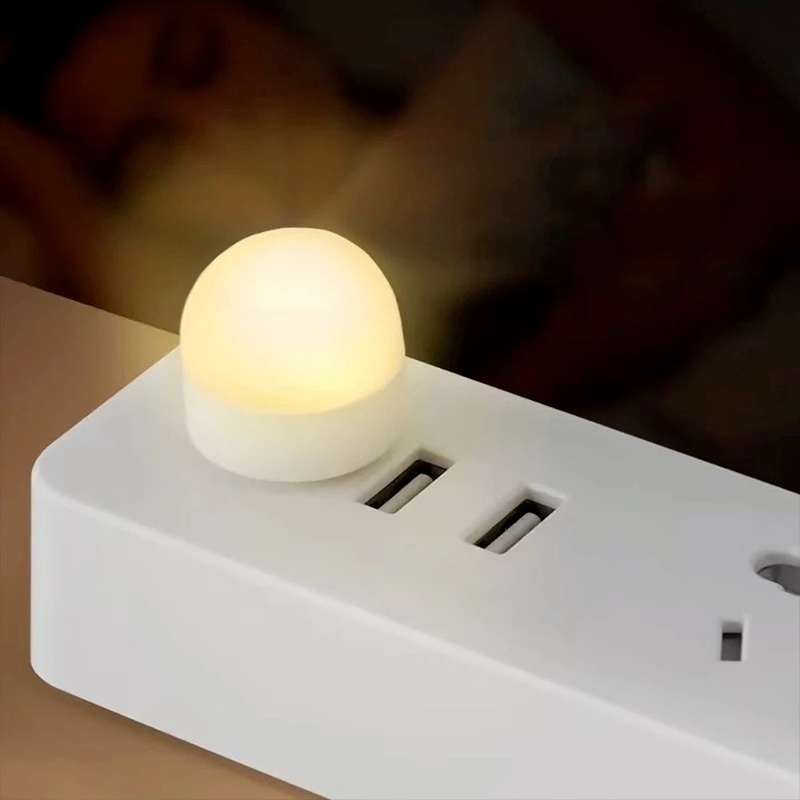 1 Đèn LED Ngủ Bảo Vệ Mắt Hình Cây Nấm Tiết Kiệm Năng Lượng Cổng Sạc USB Tiện Dụng Cho Máy Tính