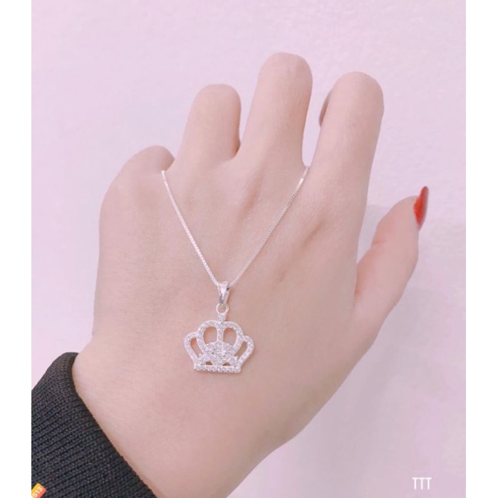 Dây chuyền vương miện vừa công chúa vừa uy lực cực sang Bạc Chuẩn | Được kiểm tra hàng - Đẹp, chất lượng chuẩn, y ảnh
