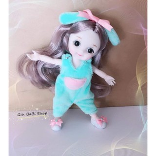 Bộ body tai thỏ cho búp bê size 1/8 baboliy, bru, ob11, ddf, 5inch, blythe, babies, xinji