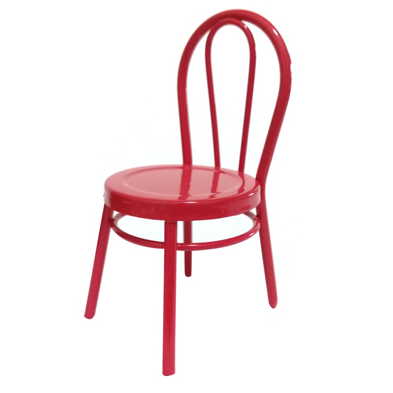 Mô Hình Ghế Ngồi Ăn Bằng Sắt Thời Trang Cho Nhà Búp Bê