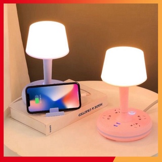 Đèn ngủ để bàn cao cấp hình chiếc ô ❤️ ❤️3 màu đèn có 3 ổ cắm điện 2 cổng sạc HOT