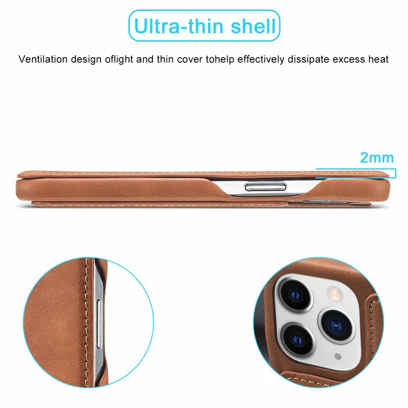 Bao da điện thoại kiểu ví nắp gập có giá đỡ cho iPhone 12 Pro Max/12 Mini/11 Pro Max/SE 2020/XS Max/XR/X/8+/7+/6S+/6+ | BigBuy360 - bigbuy360.vn