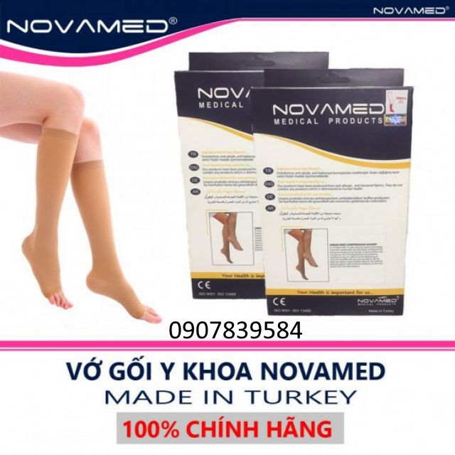 Vớ y khoa Vớ giãn tĩnh mạch vùng dưới gối NOVAMED Made in Thổ Nhĩ Kì (1 ĐÔI)