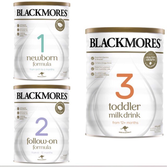 Sữa BLACKMORE 900gr đủ 3 số 1,2,3 ÚC.