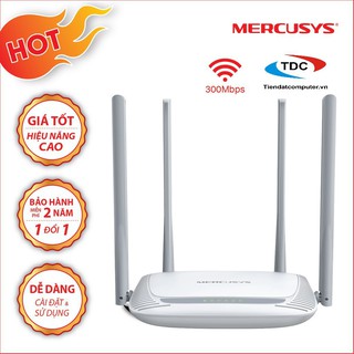 Bộ phát wifi siêu mạnh 4 ăng ten Mercusys MW325R tốc độ 300Mbps