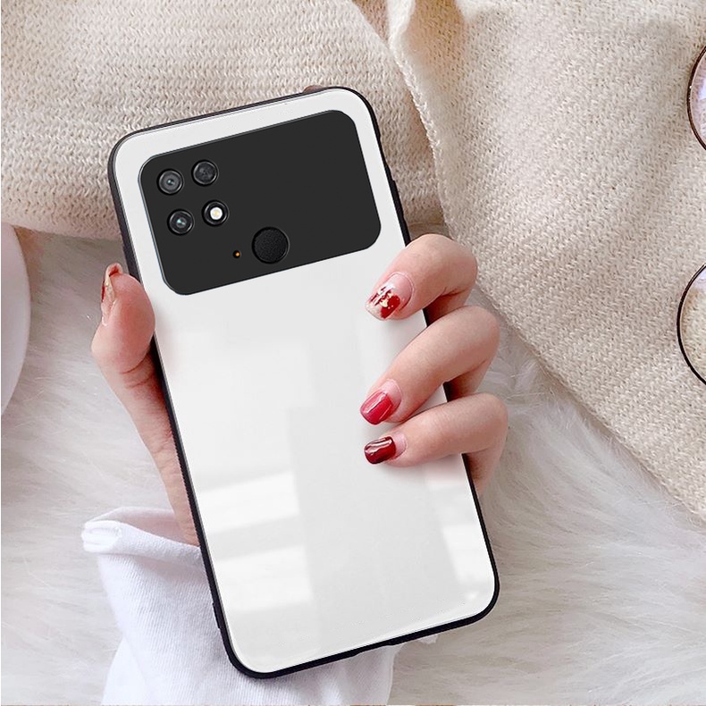 Ốp Lưng XIAOMI POCO C40 Mặt kính gương sáng bóng cao cấp
