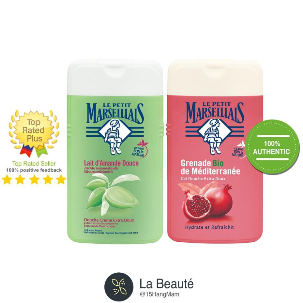 Le Petit Marseillais Gel (Crème) Extra Doux - Sữa Tắm Chiết Xuất Thảo Mộc 250ml