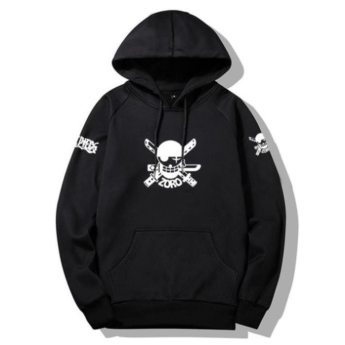 Áo hoodie nam nữ in hình One Piece Zoro cá tính, chất nỉ ấm dáng đẹp trẻ trung