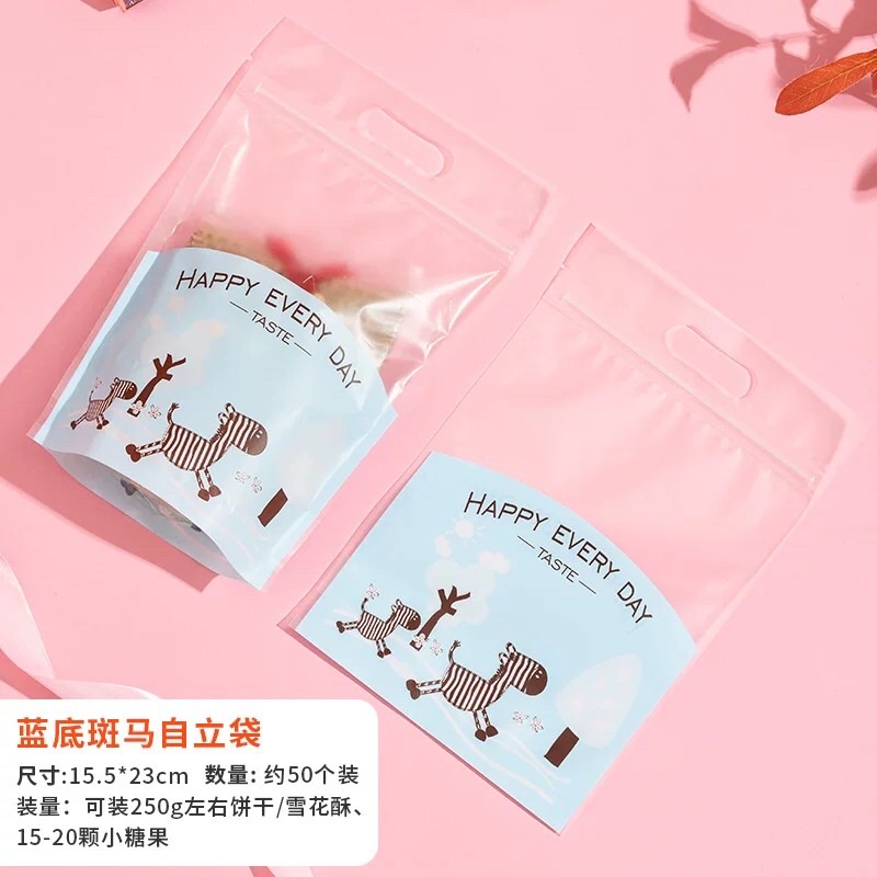 TÚI ZIP HOẠT HÌNH Đựng thực phẩm -Túi Zip đựng Tất - Chip đi du lịch xinh xắn dễ thương