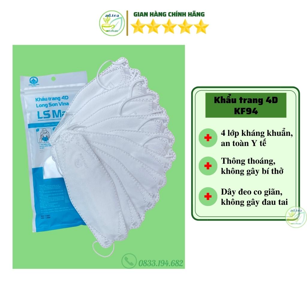 Khẩu Trang 4D KF94 LS MASK (Sét 100 Chiếc) Chống Bụi Mịn Và Kháng Khuẩn Hàng Cao Cấp