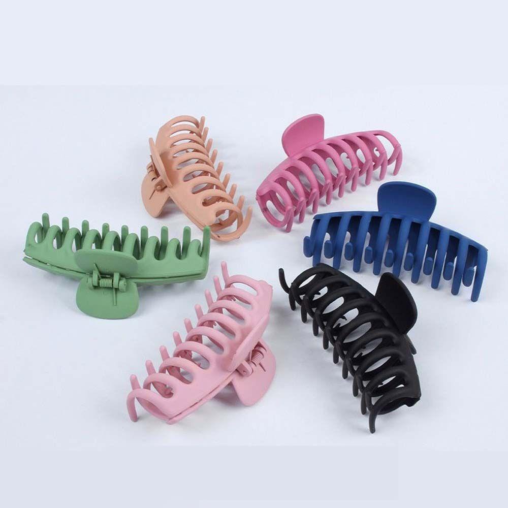 IVORY Kẹp Tóc Càng Cua Bằng Nhựa Màu Sắc Đơn Giản Cho Nữ