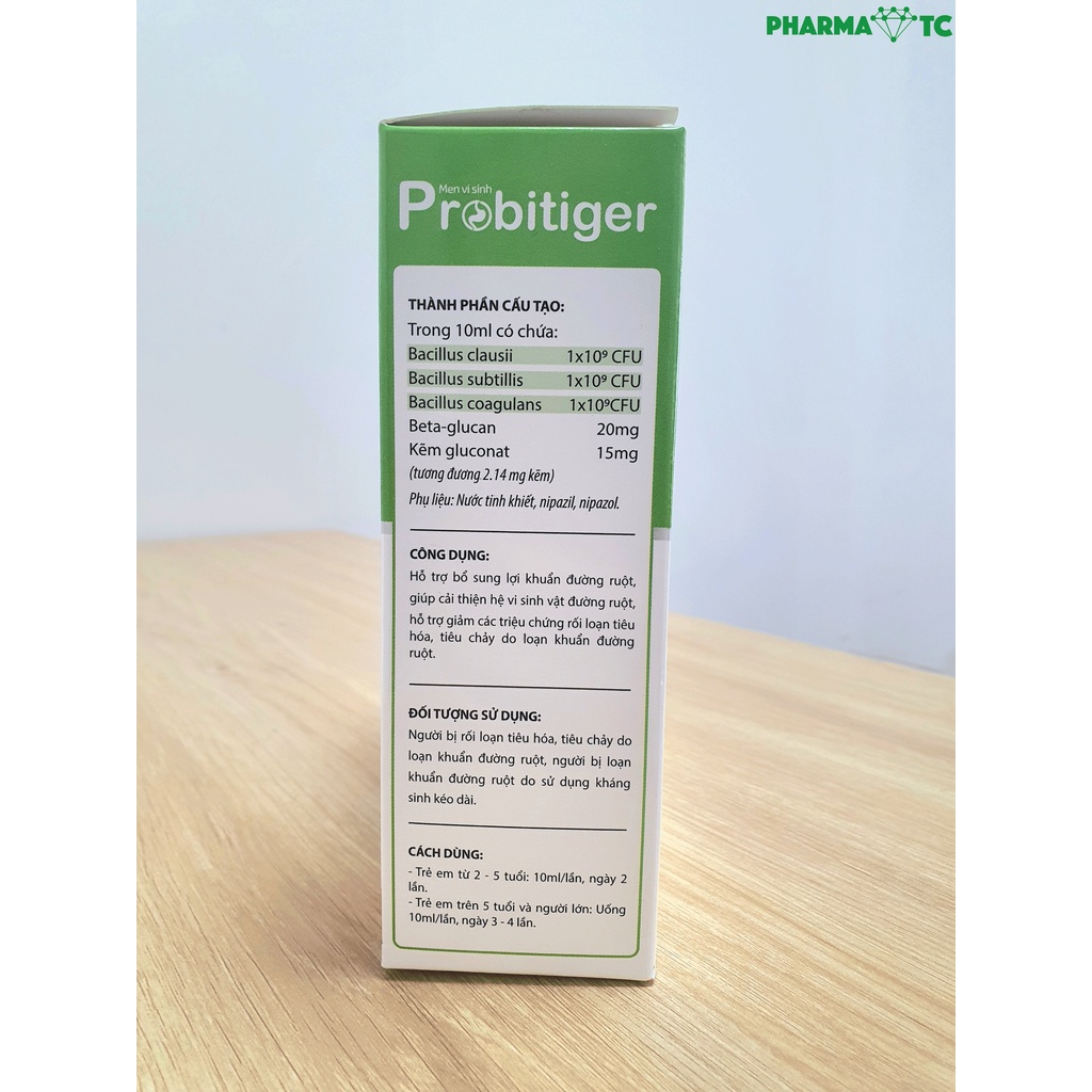 Men vi sinh Probitiger, giảm rối loạn tiêu hóa, tăng miễn dịch cho bé - Hộp 20 ống 10 ml - PharmaOTC
