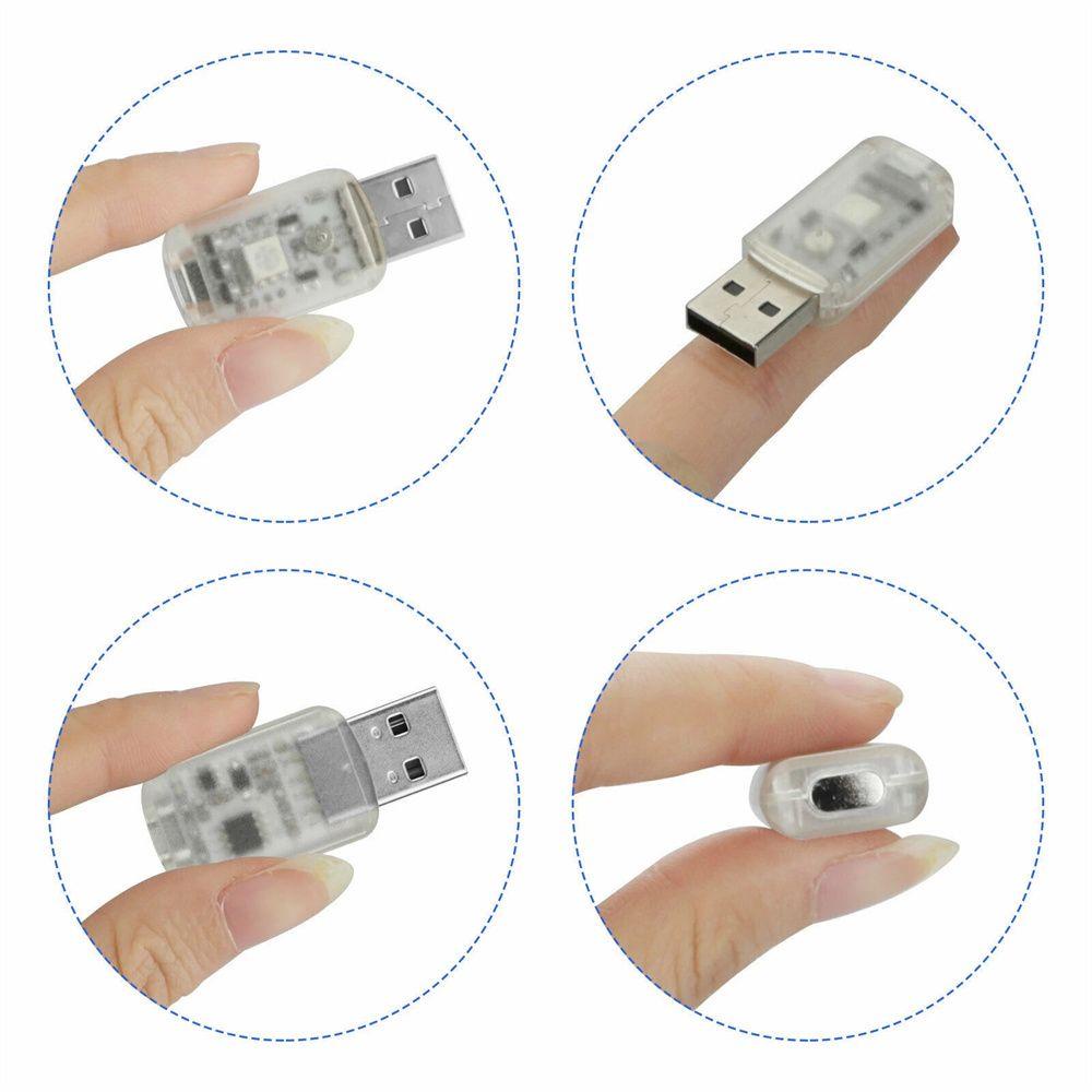 Đèn LED Trang Trí Nội Thất Xe Hơi 5V Điều Khiển Bằng Âm Thanh Tiện Dụng