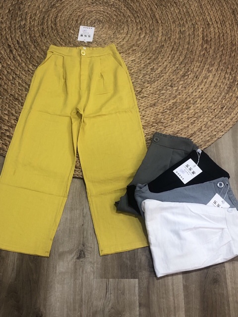 Quần ống suông lỡ 9 tấc