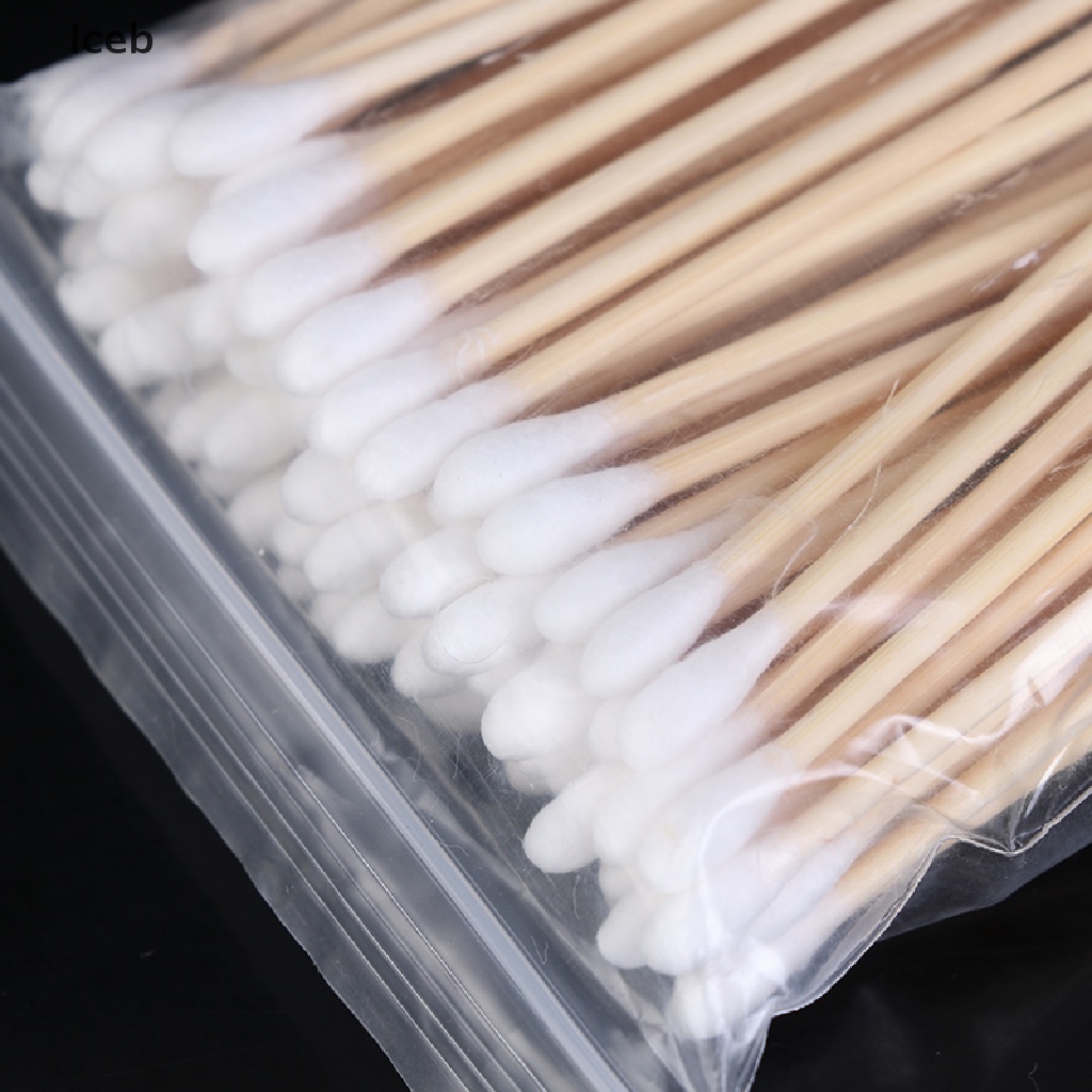 Bộ 100 Tăm Bông Cotton Hai Đầu Dùng Một Lần Trang Điểm Hàng Ngày