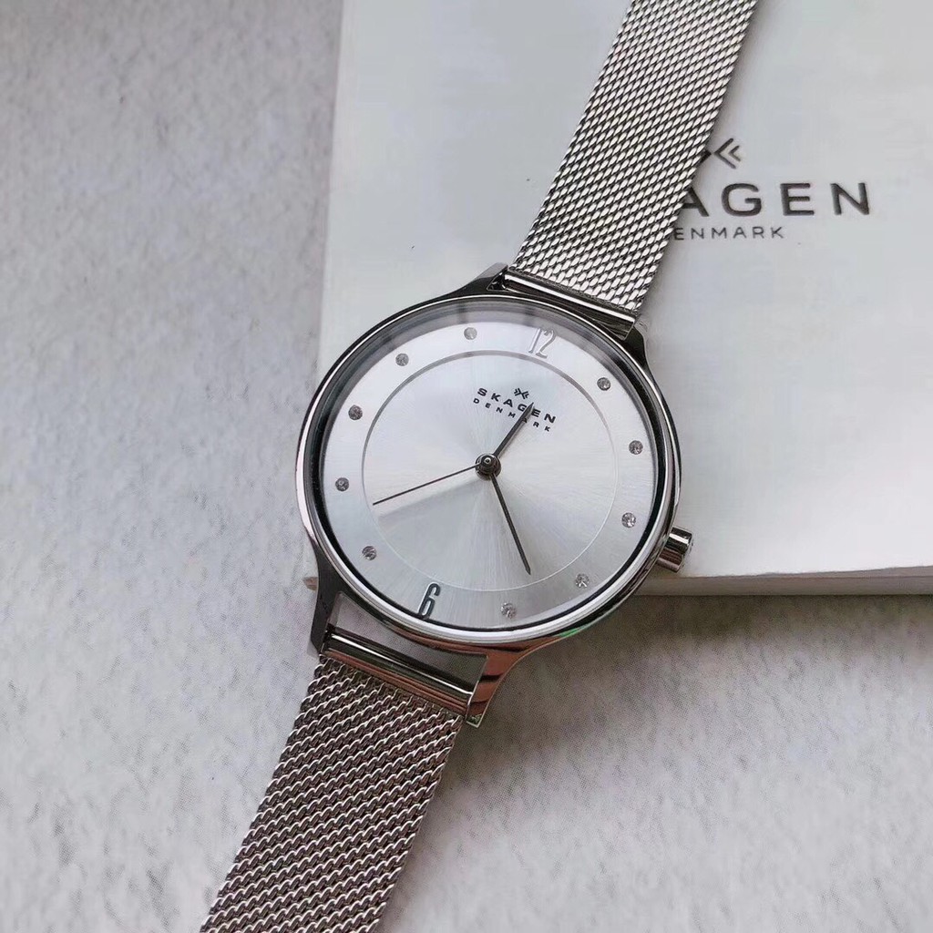 Đồng Hồ Nữ Skagen SKW2149 - 30mm - Dây Thép Lưới Bạc