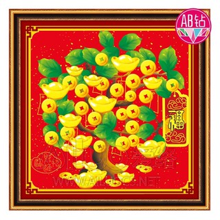 Tranh đính đá cây tiền 71913