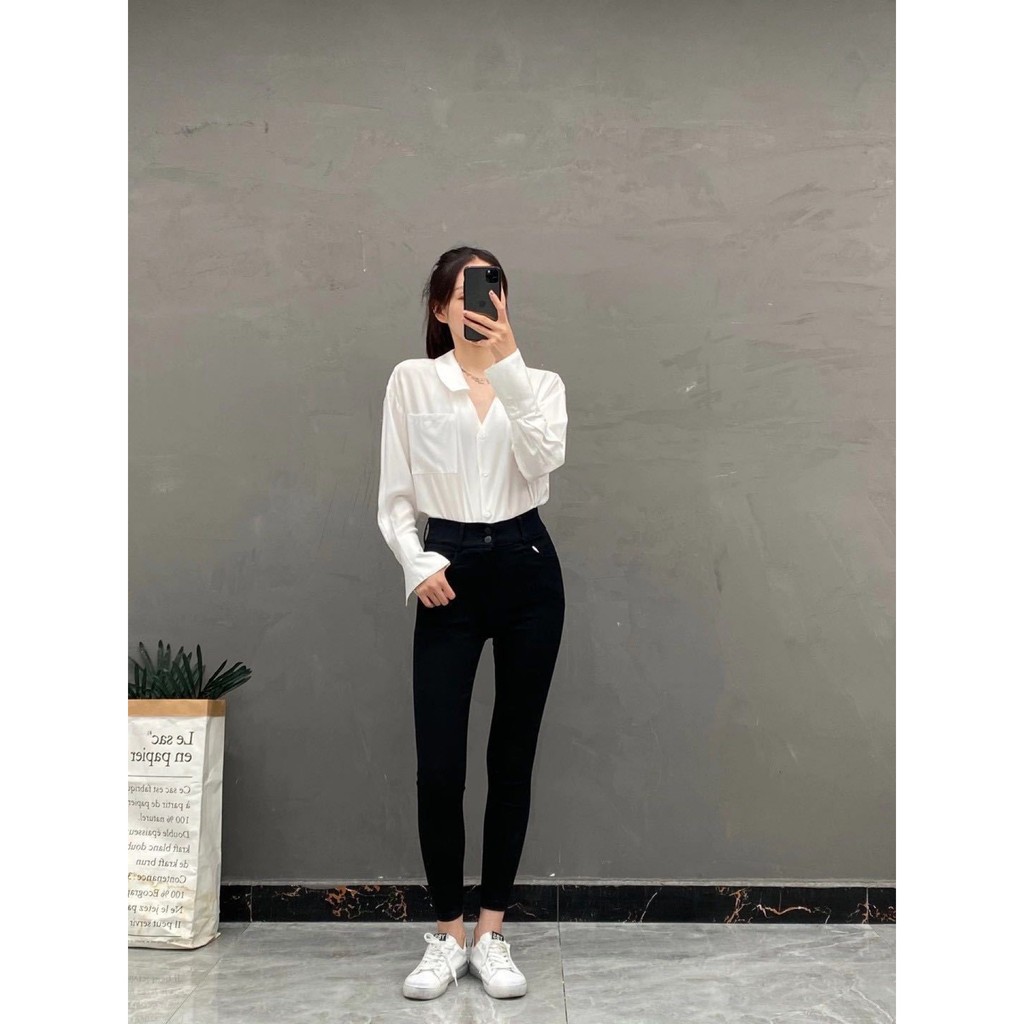 Quần Legging Nữ, Quần Legging Cạp Cao Gen Bụng 2 Khuy Có Khóa Co Dãn 4 Chiều,Full hộp HM - Đủ Size Từ 40 - 72kg | BigBuy360 - bigbuy360.vn