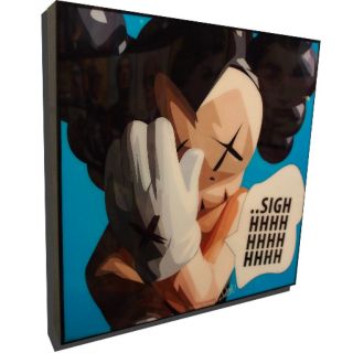 Tranh treo tường  HYPEBEAST KAWS ASTRO BOY, kèm khung gỗ, Tranh Canvas decor phòng ngủ, phòng làm việc