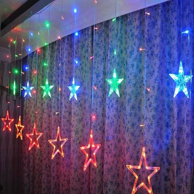 ĐÈN NHÁY MÀNH TRANG TRÍ NGOÀI TRỜI TRƯỚC CỬA NHÀ HÌNH NGÔI SAO 5M 12 BÓNG LED [SIÊU TIỆN ÍCH ]
