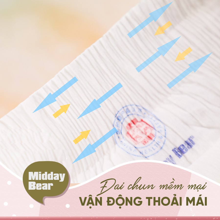 Tã/Bỉm dán/quần Midday Bear size Nb36/S74/M62/L58/XL52/M60/L58/XL54/XXL50
