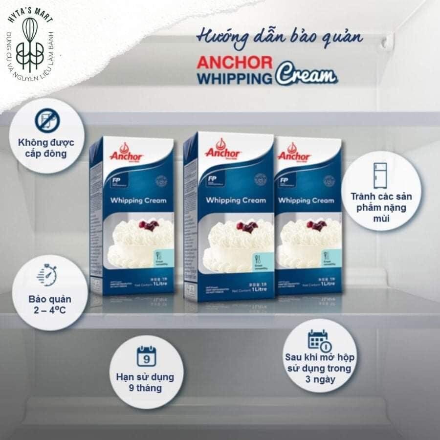 Kem sữa tươi Whipping Cream Anchor 1L