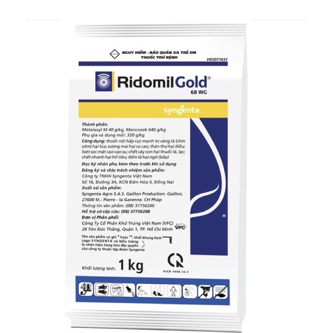 trừ nấm bệnh phổ rộng RIDOMIN GOLD 1kg