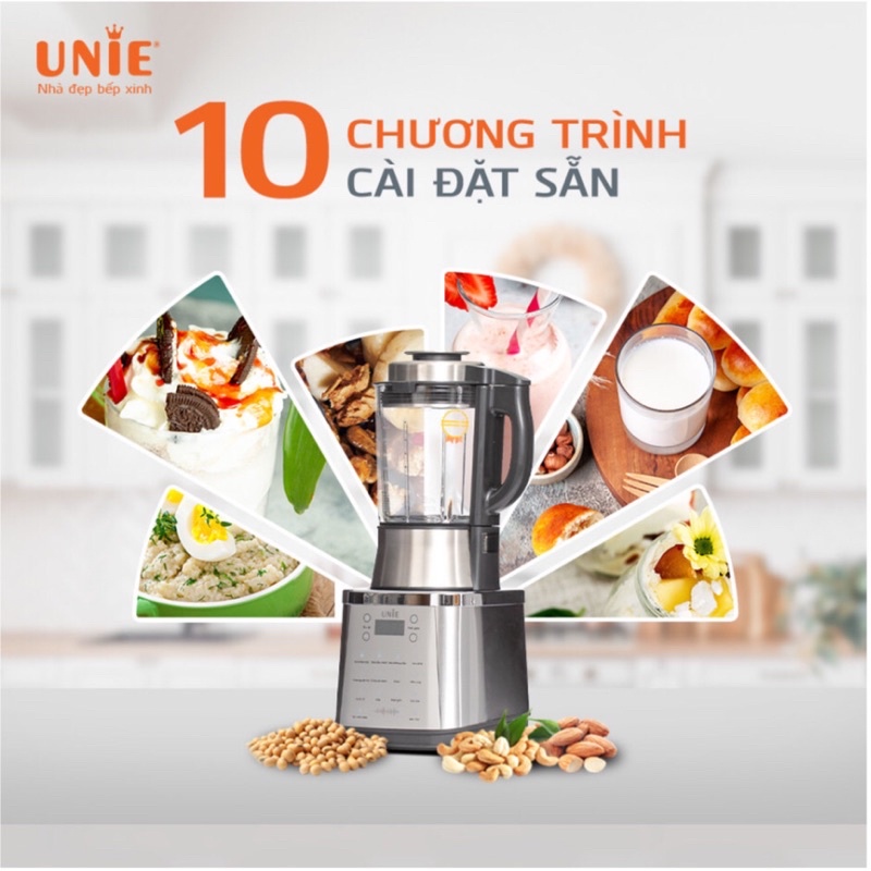 MÁY LÀM SỮA HẠT UNIE V8S MÁY SAY NẤU ĐA NĂNG INOX 304 CAO CẤP 1800W