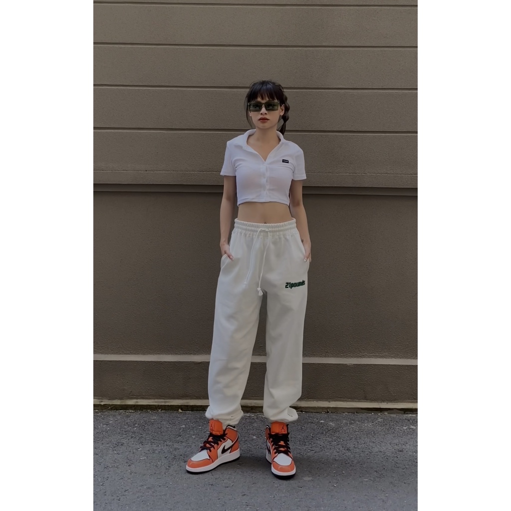 Quần dài jogger nỉ bông thêu nổi 21pounds | BigBuy360 - bigbuy360.vn