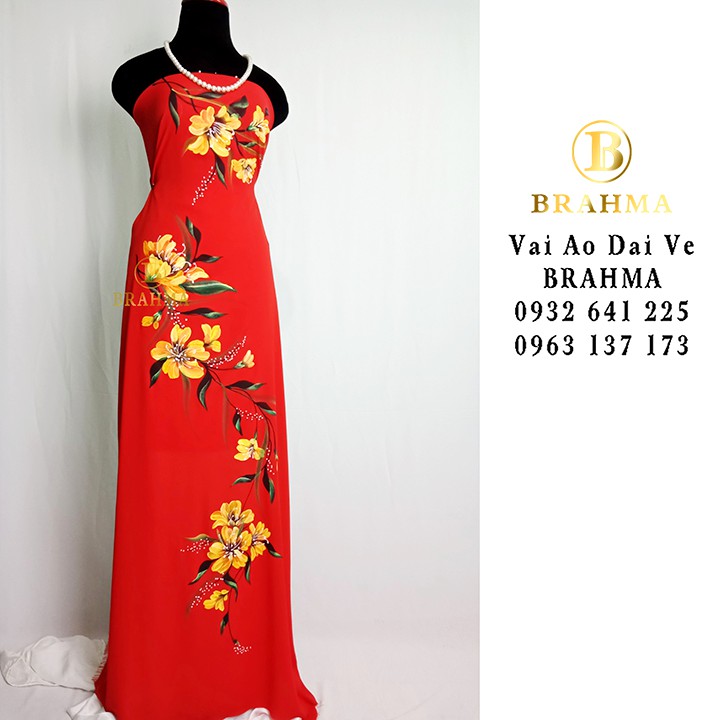 (HOT2020) VẢI ÁO DÀI VẼ TAY NGHỆ THUẬT CAO CẤP ĐẸP #TYDC001 - ÁO DÀI BRAHMA