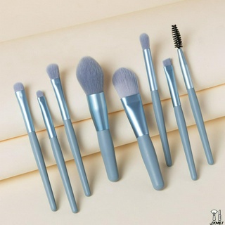 🌱 Set 8 Cọ Trang Điểm Mini Tay Cầm Bằng Gỗ Lông Mềm Mại Phong Cách Mới