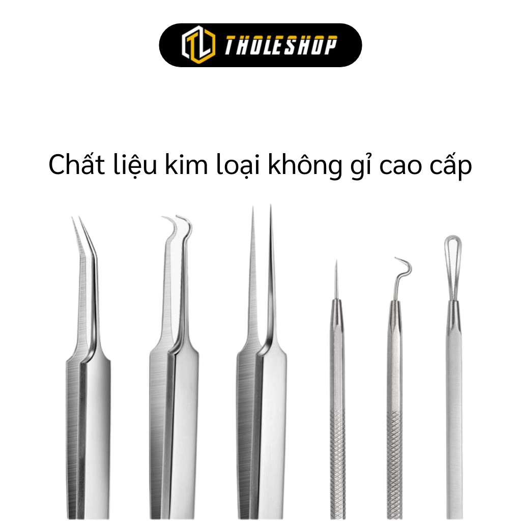 Dụng Cụ Nặn Mụn - Bộ Nặn Mụn 6 Món Tiện Lợi Chuyên Nghiệp Đảm Bảo Vệ Sinh, An Toàn 7522