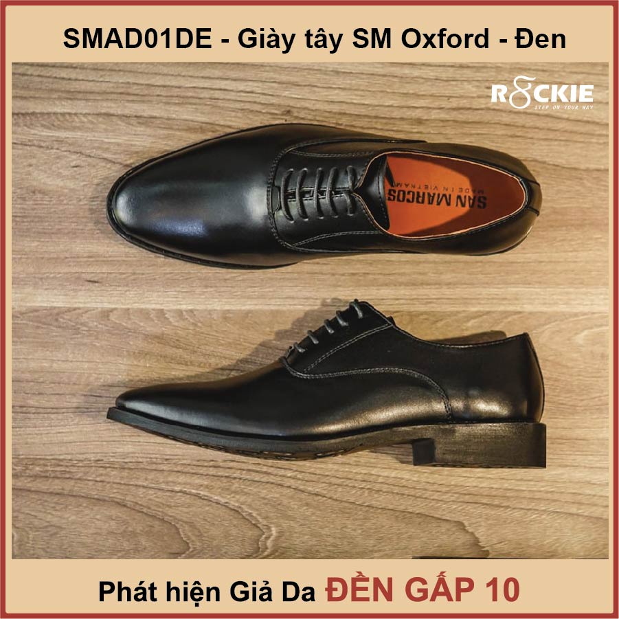 Giày tây nam da thật - Da nappa nhập khẩu cao cấp - Giả da đền gấp 10 - SMAD01DE - R8ckie