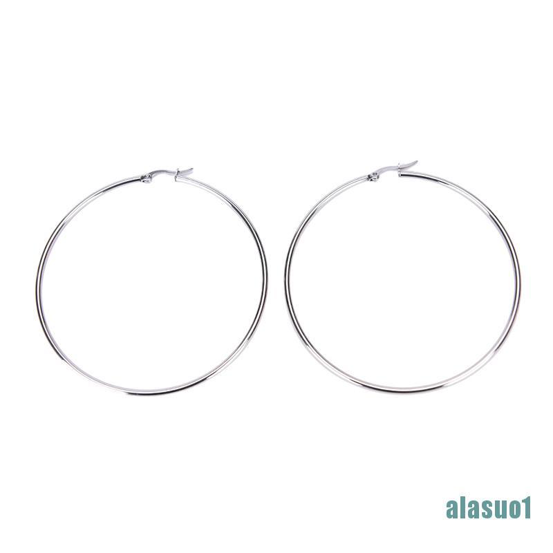 Bông Tai Mạ Bạc Hình Tròn 2mm Thời Trang