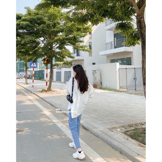 Sơ mi trơn oversize TSW (ảnh thật)