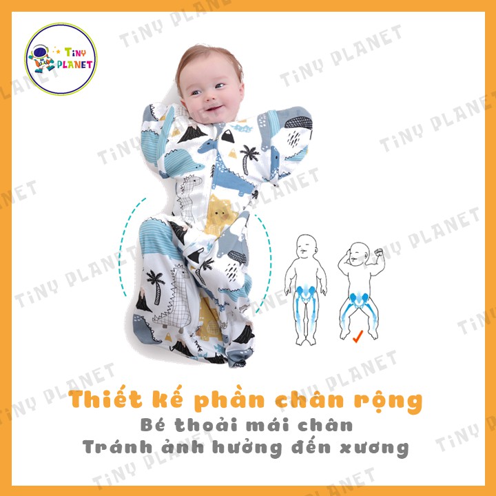 [MẪU MỚI 2021] Nhộng chũn Tiny Cocoon 2 giai đoạn (mở tay, kèm tay dài thay thế)