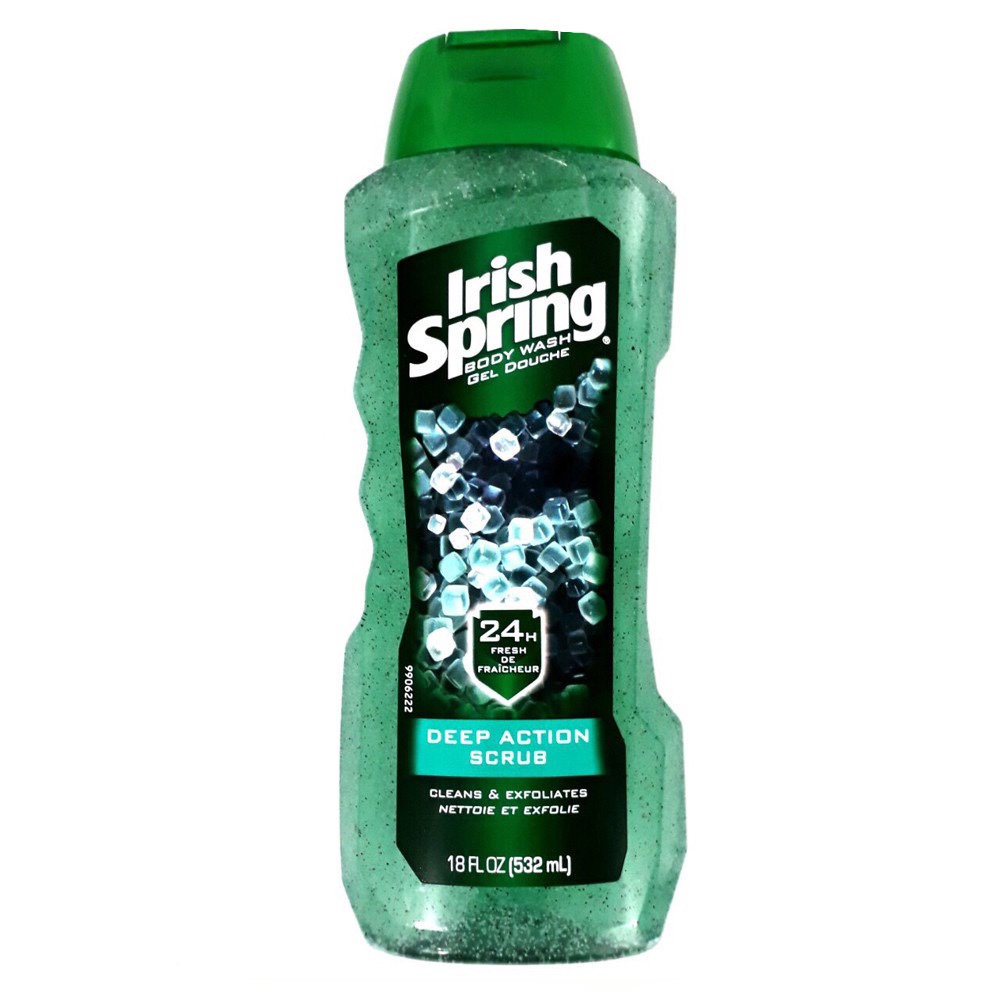 Sữa tắm Irish Spring cho nam loại sạch tế bào chết và khử mùi 532ml Mỹ