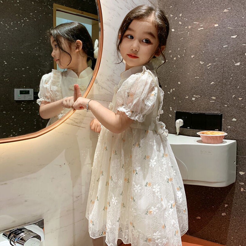 Đầm Sườn Xám Thiết Kế Mới Thời Trang Mùa Hè Dành Cho Bé Gái