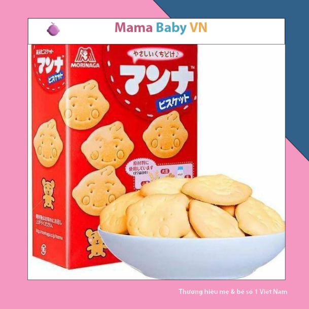 Bánh quy ăn dặm cho bé  Morinaga từ 9 tháng hình thú mặt cười date xa