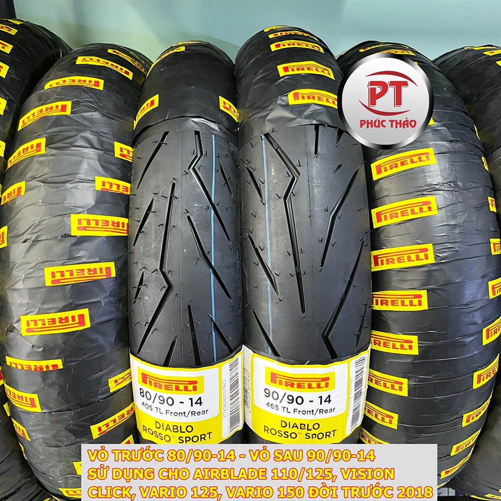 Vỏ Pirelli Diablo Rosso Sport full size niềng 14 và 17 inch cho Exciter Winner Raider Satria Sonic Airblade Vario Vision