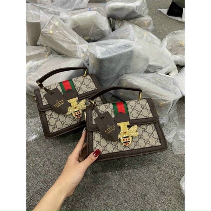 Túi Xách Nữ Khoá Ong, Túi Đeo Chéo Đeo Vai Hoạ Tiết G.C
