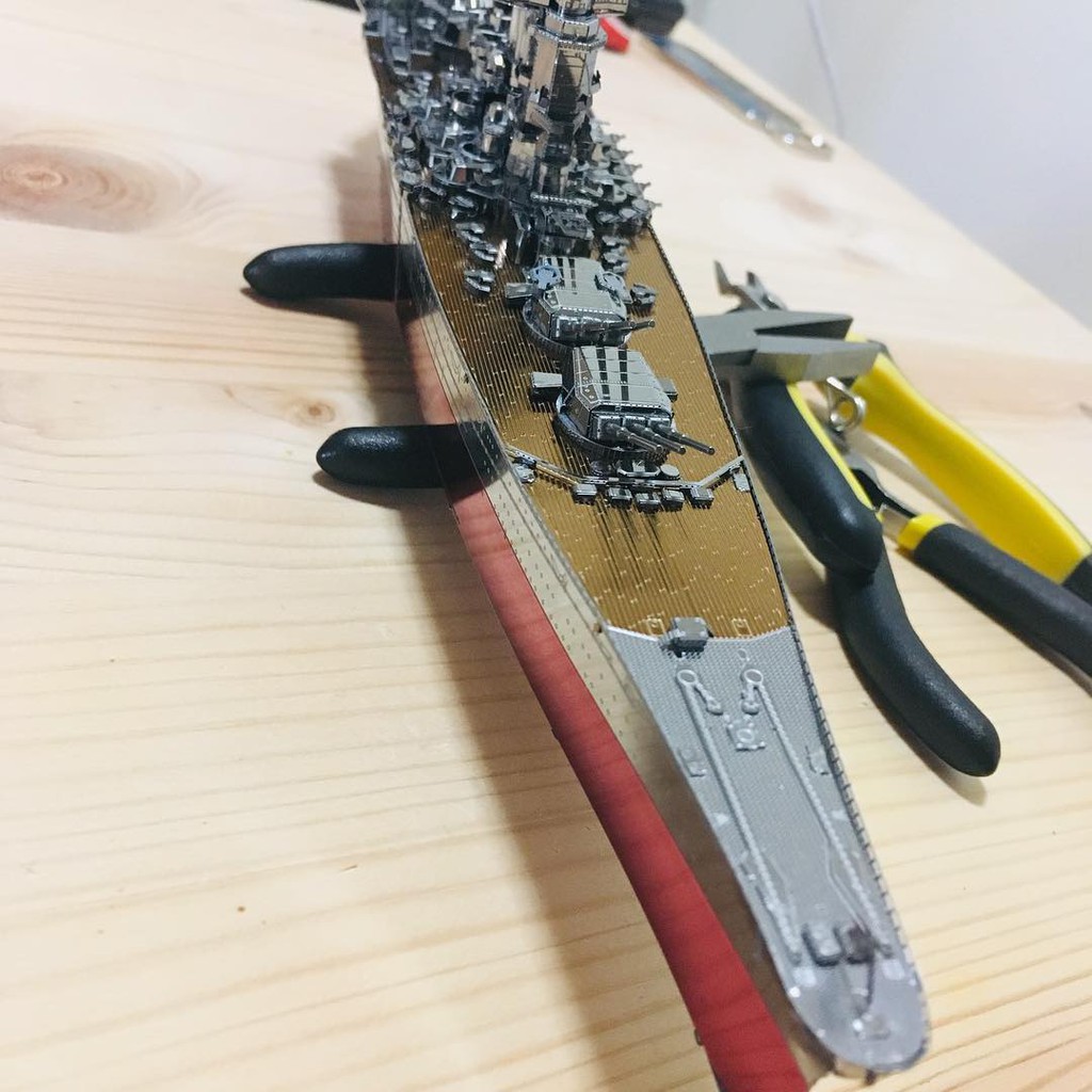 Chưa Ráp Mô Hình Thép 3D Tàu Chiến Thiết Giáp Hạm Nhật Bản Piececool Yamato Battleship