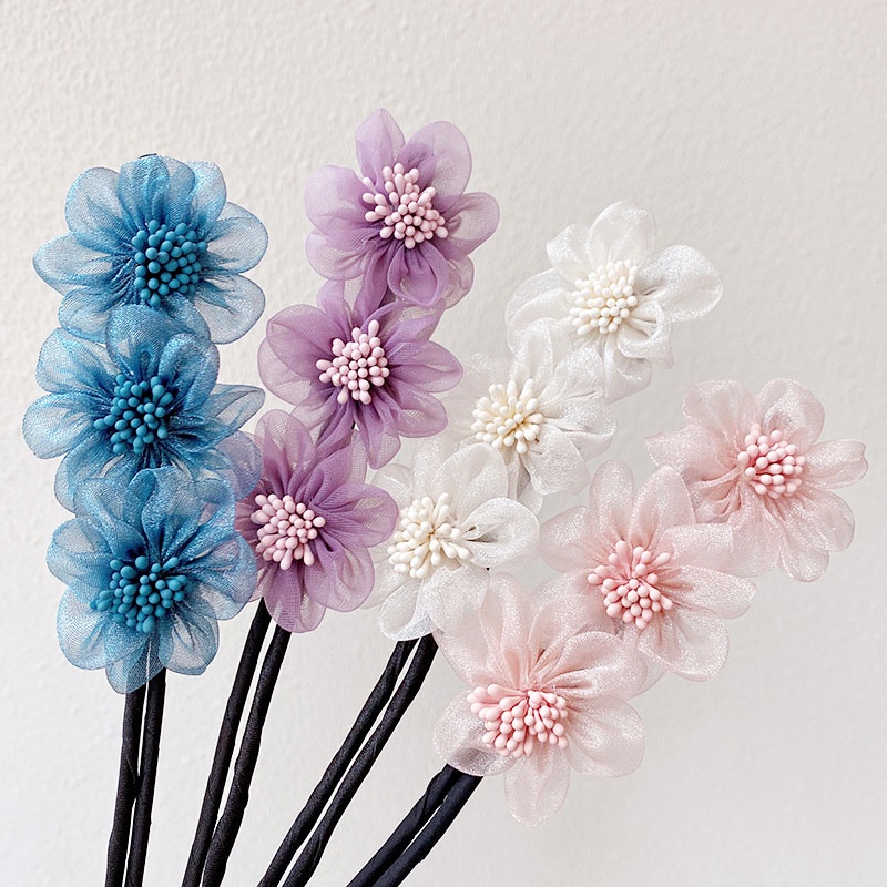 RainBow Bows 1 Băng Đô Hoa Chiffon Tạo Kiểu Tóc Thời Trang Nữ