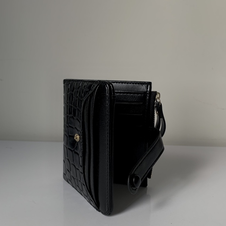 Ví da nữ thời trang màu đen nhỏ gọn, cardholder tiện lợi đựng nhiều thẻ Onyourshoulder