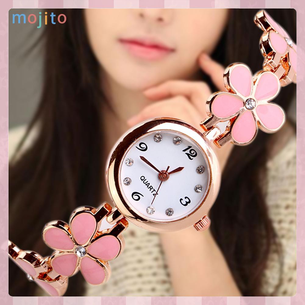 Đồng Hồ Đeo Tay Họa Tiết Hoa Cúc Thời Trang Sành Điệu Cho Nữ